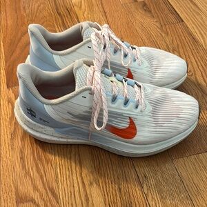 Nike White and Orange Running Shoes